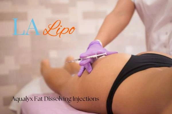 Woman having fat dissolving injections Redhill on thighs