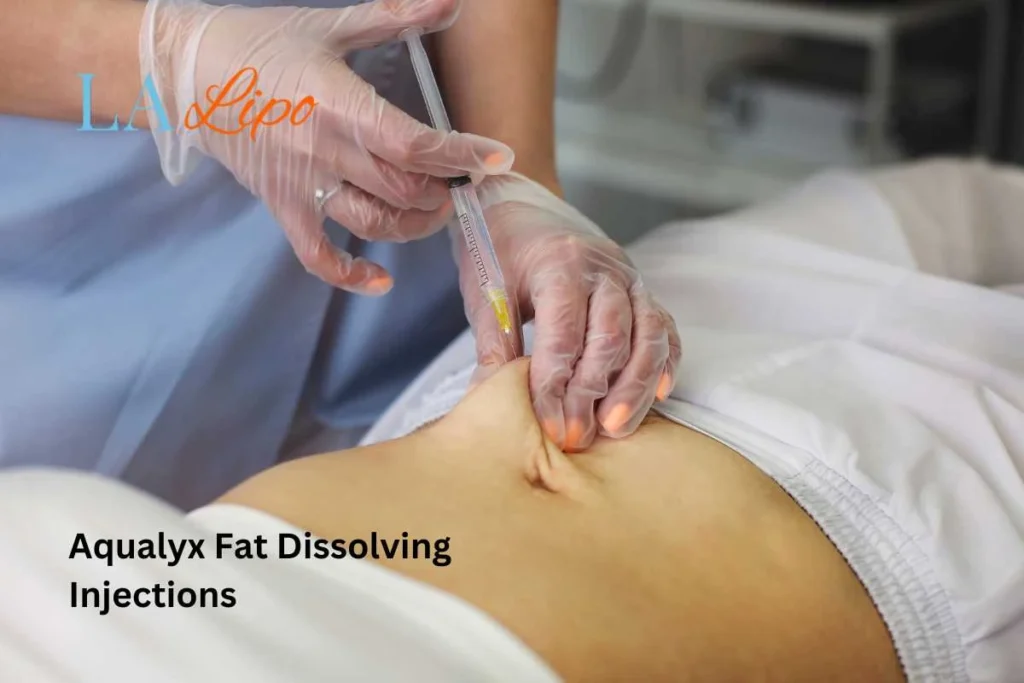 woman having fat dissolving injections Redhill in the stomach