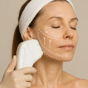 Woman having HI-FU to reduce wrinkles call LA LIPO Redhill Now!