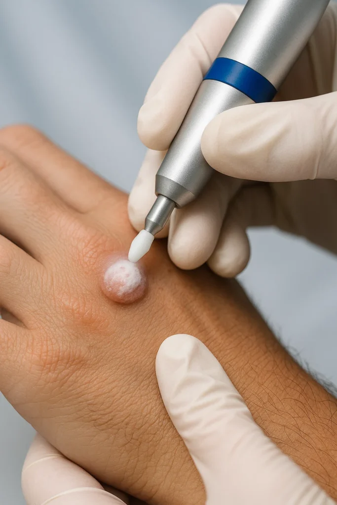 example of wart removal Redhill using cryopen