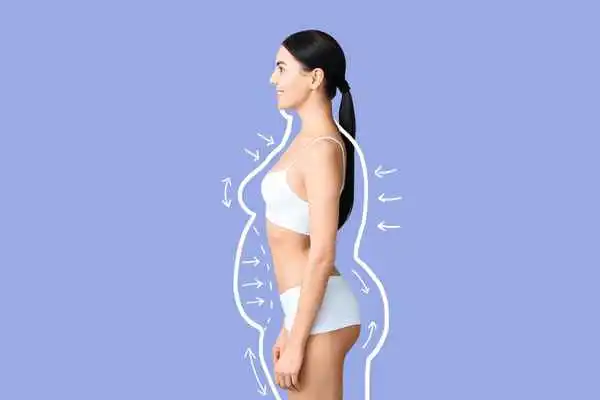 image of woman experiencing fat reduction treatment Redhill