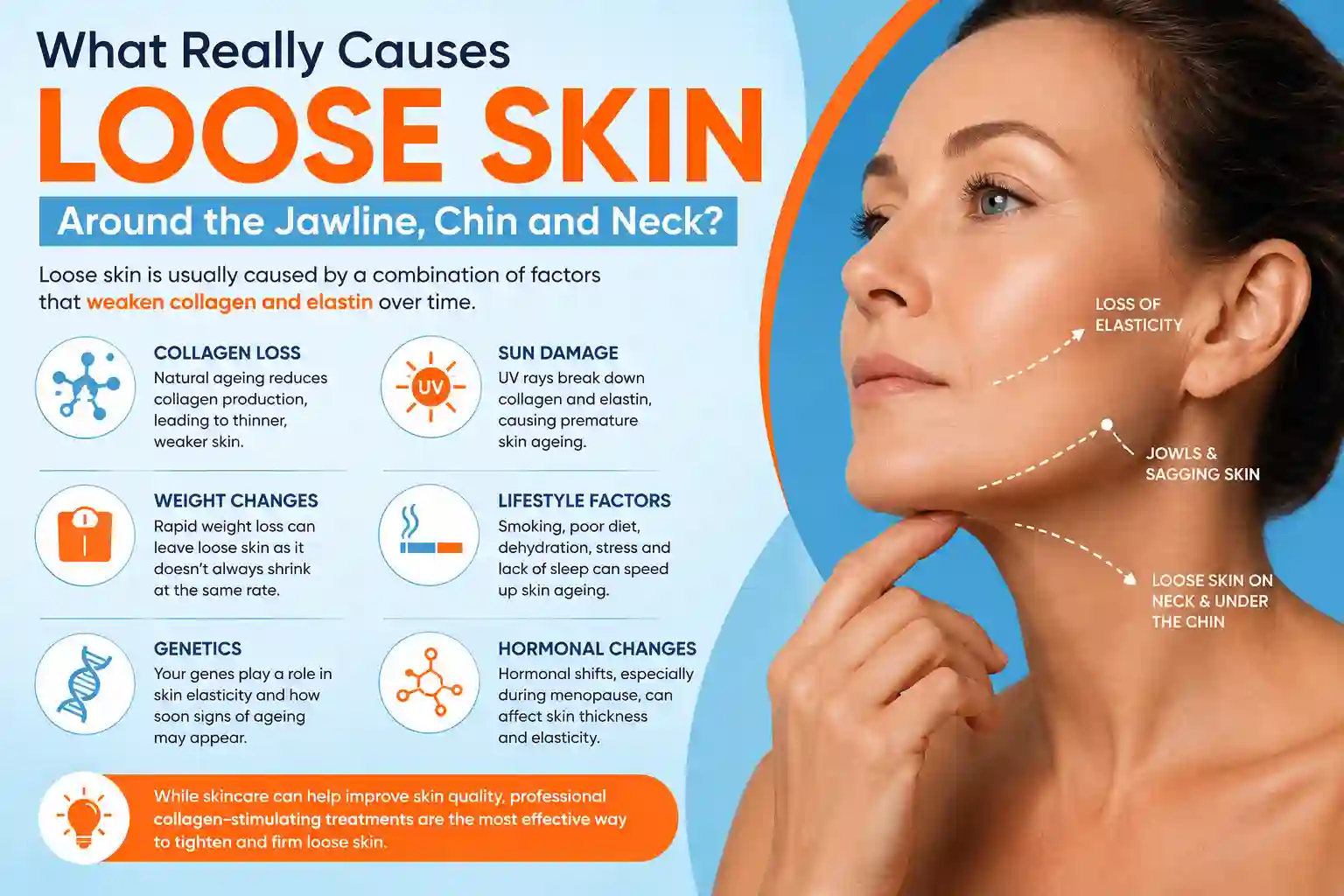 What Really Causes Loose Skin Around the Jawline, Chin and Neck Redhill?